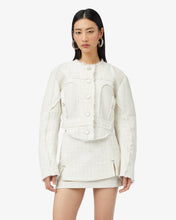 Carica l'immagine nel visualizzatore di Gallery, Tweed Leather Jacket