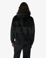 Load image into Gallery viewer, Gcds Band Logo Velvet Hoodie | Unisex Sweatshirts Black | GCDS®