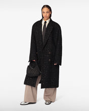 Load image into Gallery viewer, Double Breasted Tweed Coat | Unisex Coats & Jackets Black | GCDS®