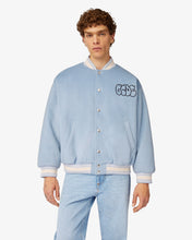 Carica l'immagine nel visualizzatore di Gallery, Graffiti-Logo Varsity Bomber | Unisex Coats & Jackets Light Blue | GCDS®