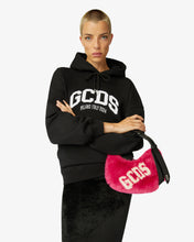 Carica l'immagine nel visualizzatore di Gallery, Comma Small Faux Fur Logo Twist Bag | Women Bags Fuchsia | GCDS®
