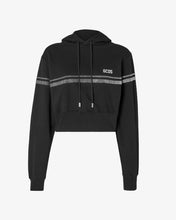 Carica l'immagine nel visualizzatore di Gallery, Bling Gcds Cropped Hoodie | Women Sweatshirts Black | GCDS®