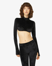 Carica l'immagine nel visualizzatore di Gallery, Velvet Top | Women Tops Black | GCDS®