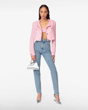 Load image into Gallery viewer, Tweed Cropped Jacket | Women Coats & Jackets Pink | GCDS®