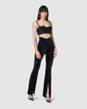 Load image into Gallery viewer, Stretch velvet trousers: Women Trousers Black | GCDS