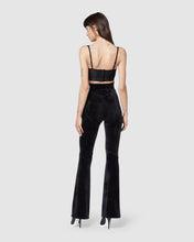 Load image into Gallery viewer, Stretch velvet trousers: Women Trousers Black | GCDS