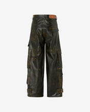 Load image into Gallery viewer, Rub-Off Leather Ultracargo | Men Trousers Black | GCDS®