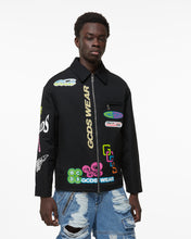 Carica l'immagine nel visualizzatore di Gallery, Gcds Hentai Canvas Coach Jacket : Men Outerwear Black | GCDS Spring/Summer 2023