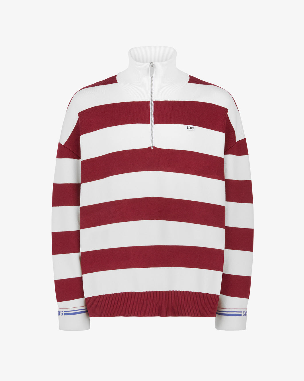 Striped Logo Mockneck