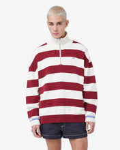 Load image into Gallery viewer, Striped Logo Mockneck Sweater
