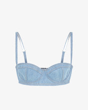 Load image into Gallery viewer, Choker Denim Bra
