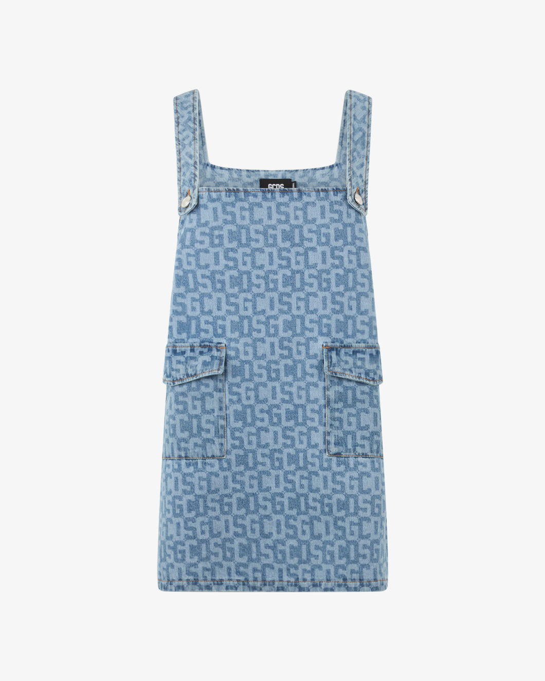 Monogram Denim Pockets Dress