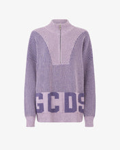 Load image into Gallery viewer, Ribbed Low Logo Half Zip Sweater
