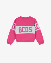 Load image into Gallery viewer, Junior Gcds Logo Band Crewneck | Girl Hoodie  Fuchsia | GCDS®
