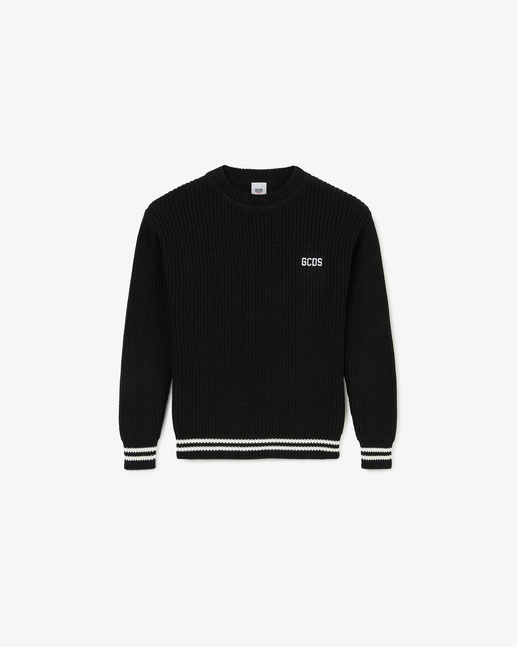 Junior Gcds Low Band Sweater | Unisex Knitwear Black | GCDS®