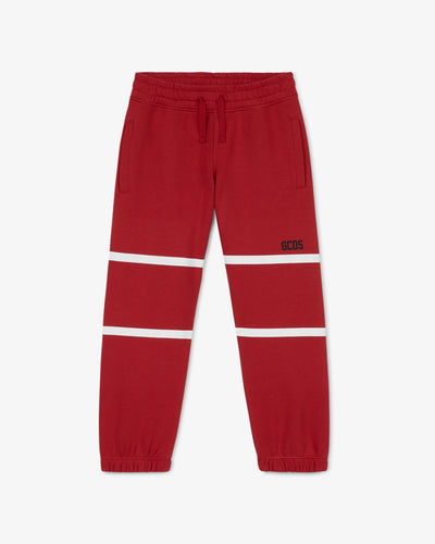 Junior Gcds Low Logo Band Sweatpants | Unisex Trousers Red | GCDS®