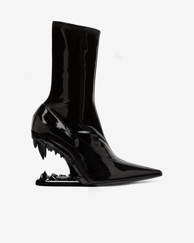 Morso Vinyl Ankle Boots | Women Boots Black | GCDS®
