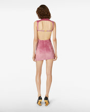 Carica l&#39;immagine nel visualizzatore di Gallery, Velvet Mini Dress | Women Mini &amp; Long Dresses Mauve Pink | GCDS®

