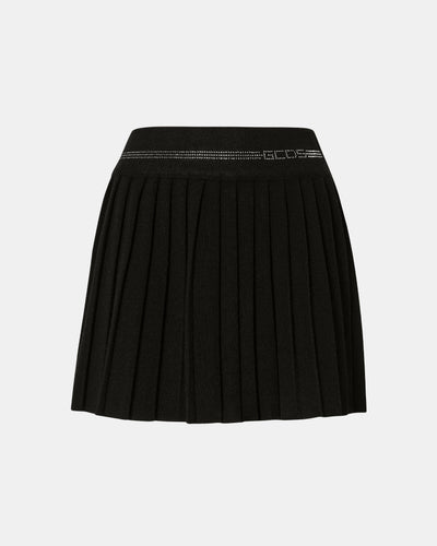 Bling Pleated Skirt | Women Mini & Long Skirts Black | GCDS®