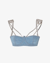 Load image into Gallery viewer, Choker Denim Bra
