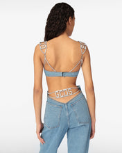 Load image into Gallery viewer, Choker Denim Bra
