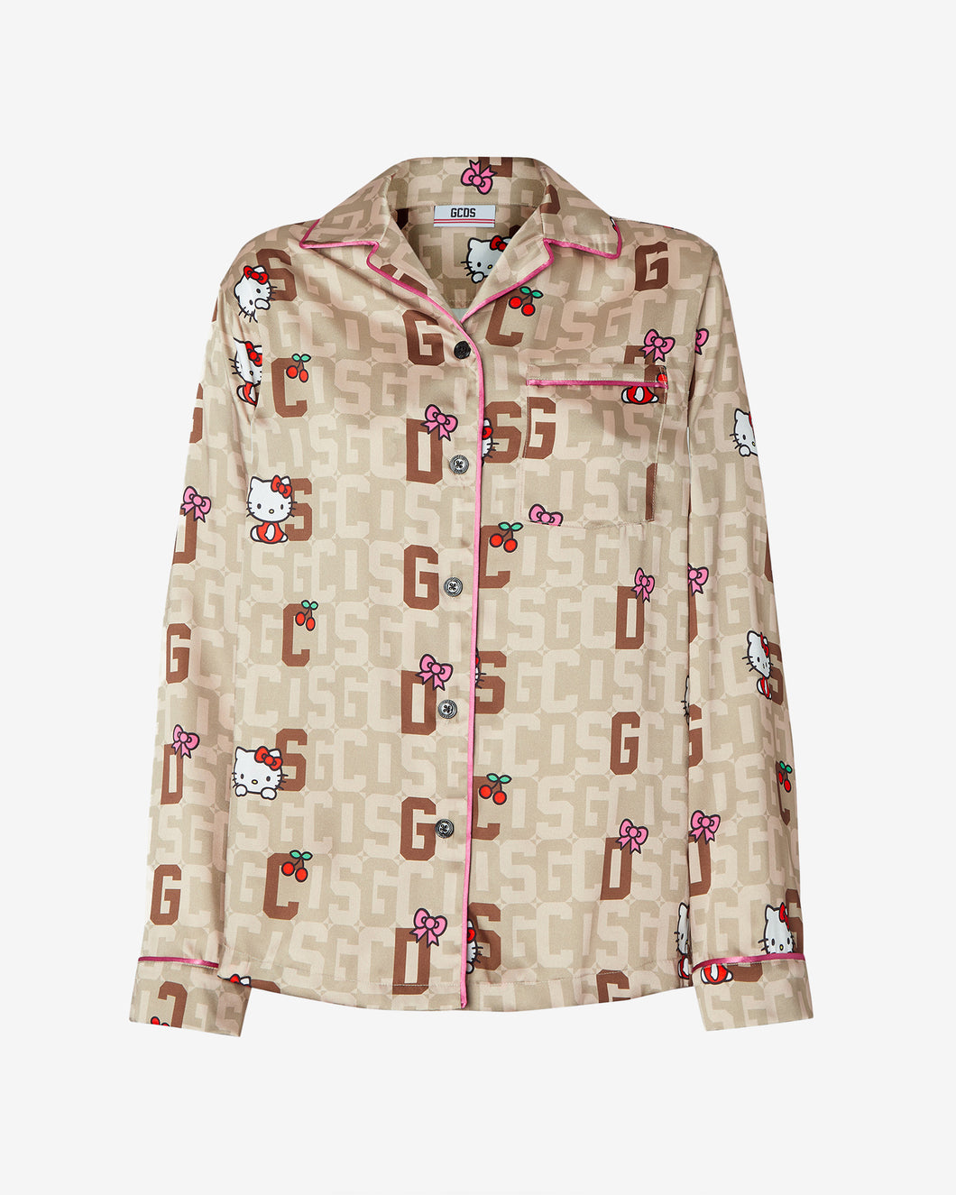 Hello Kitty monogram pajama shirt