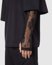 Load image into Gallery viewer, Lace oversized t-shirt: Men T-shirts Black | GCDS
