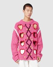 Load image into Gallery viewer, Embroidered puffy sweater: Unisex Knitwear Fuchsia | GCDS
