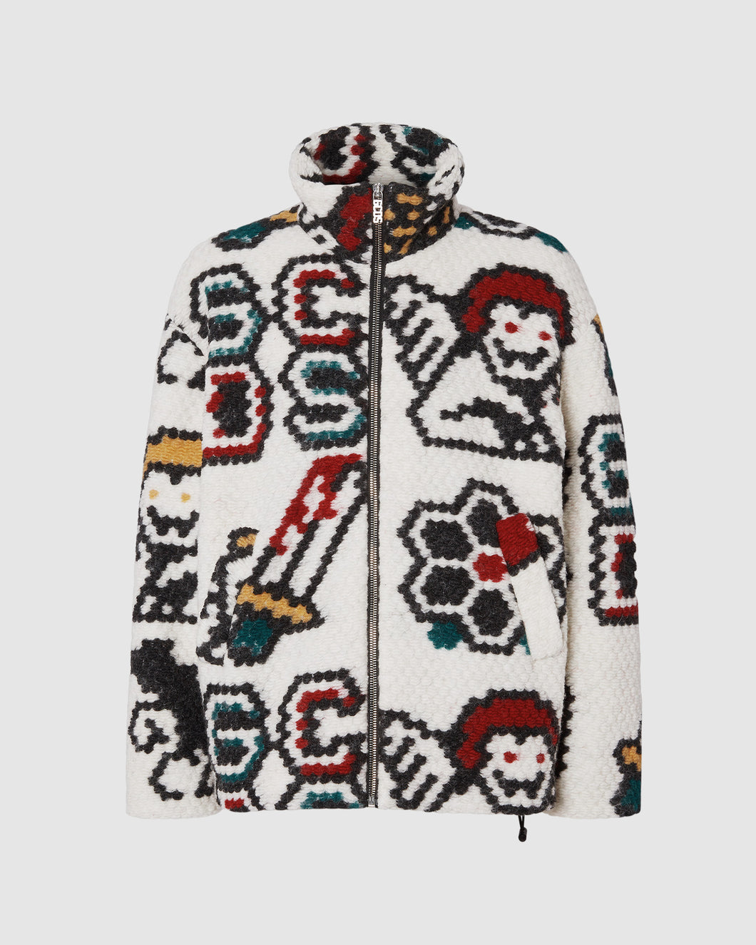 Plush wool blend jacket: Men Outerwear Multicolor | GCDS