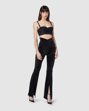 Load image into Gallery viewer, Stretch velvet trousers: Women Trousers Black | GCDS
