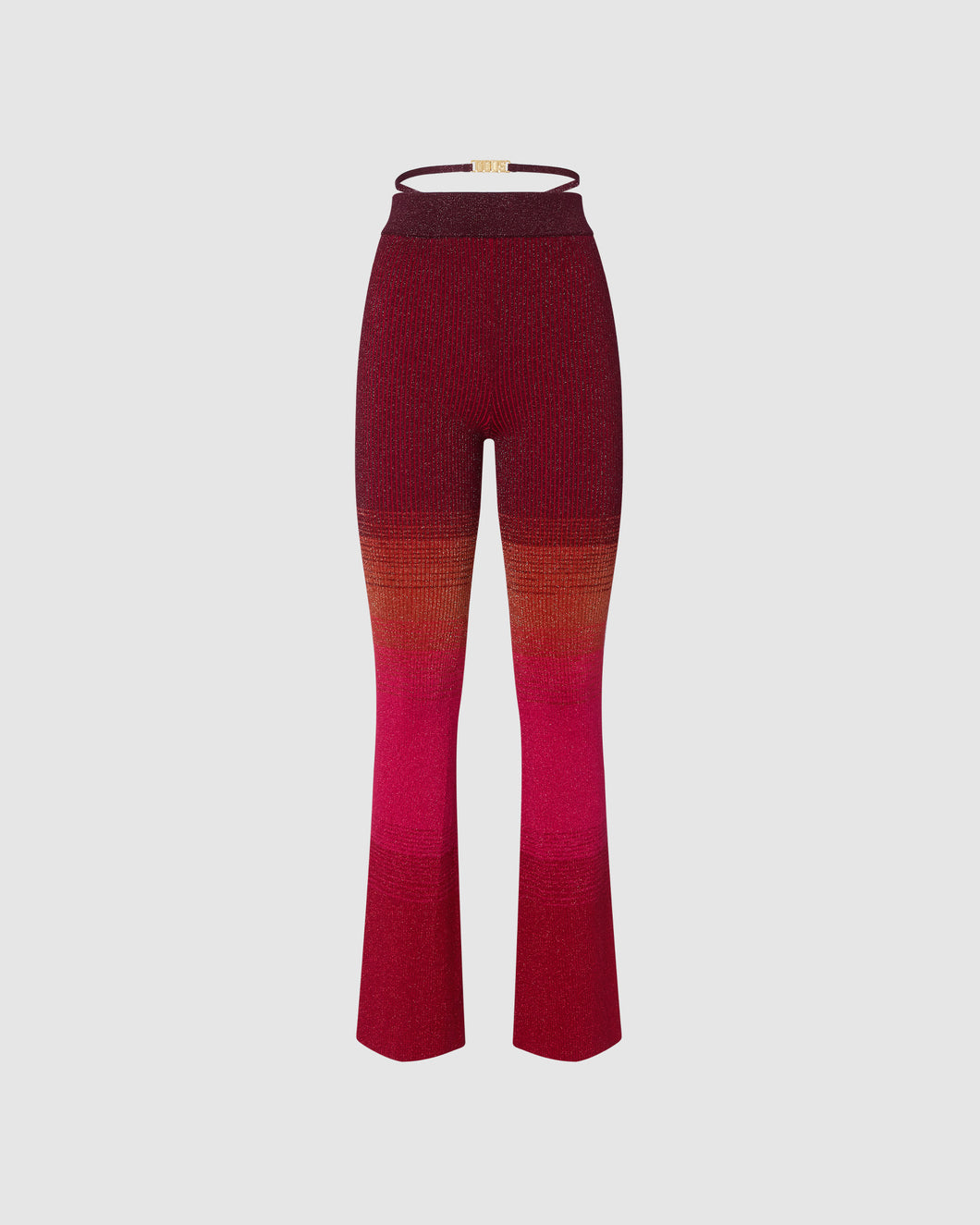 Lurex degradé knit trousers: Women Trousers Multicolor | GCDS