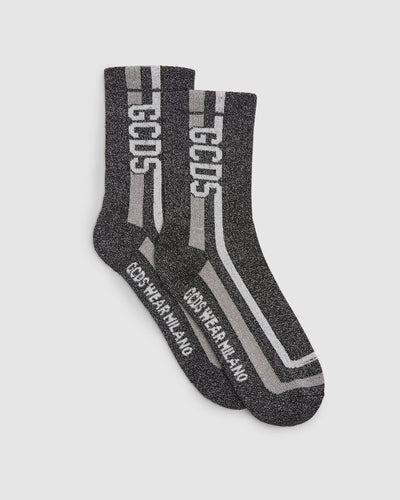 Roundy Gcds lurex socks: Unisex Socks Black | GCDS