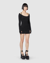 Load image into Gallery viewer, Lurex mini dress: Women Dresses Black | GCDS
