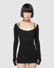 Load image into Gallery viewer, Lurex mini dress: Women Dresses Black | GCDS
