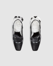 Load image into Gallery viewer, Faux fur slingback pumps: Women Shoes Black | GCDS
