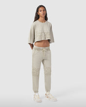 Load image into Gallery viewer, Overdyed GCDS logo band sweatpants: Women Trousers Whitecap Grey | GCDS
