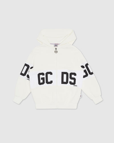 GCDS logo band Hoodie: Unisex  Hoodie and tracksuits  Off white | GCDS