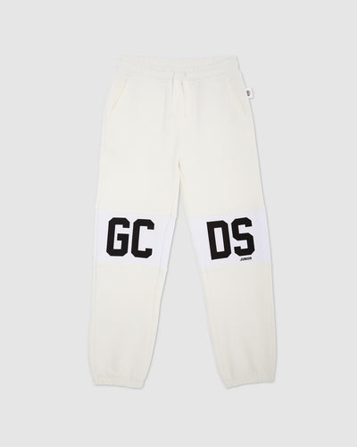 GCDS logo band sweatpants: Unisex  Trousers Off white | GCDS
