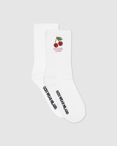 Cherry Socks: Girl Accessories White | GCDS