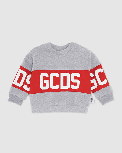 Baby GCDS logo motif hoodie: Unisex  Hoodie and tracksuits  Grey | GCDS