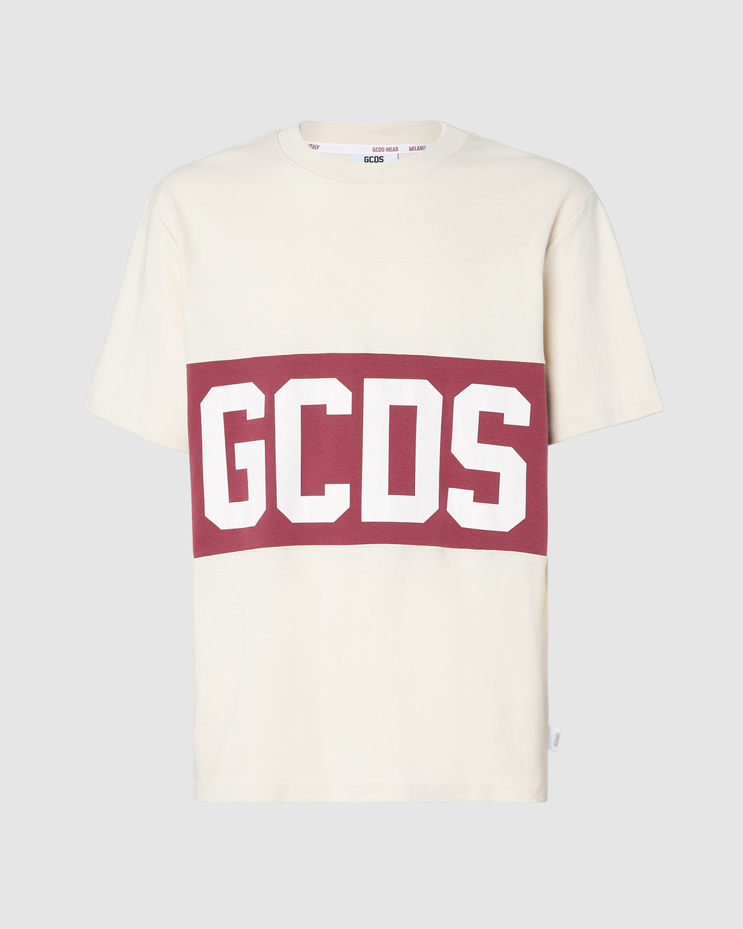 Gcds logo band regular t-shirt: Men T-shirts Bordeaux | GCDS