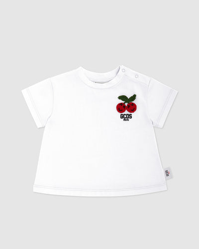 Baby Cherry t-shirt: Girl T-Shirts  White | GCDS