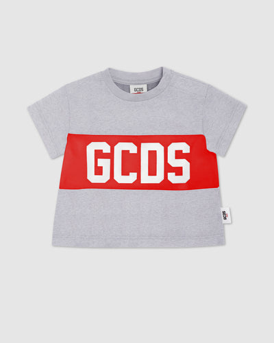 Baby GCDS logo motif t-shirt: Unisex  T-Shirts  Grey | GCDS