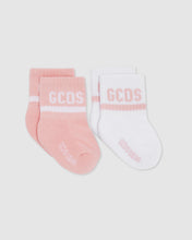 Load image into Gallery viewer, Gcds Logo band Two-Piece Socks Set: Unisex Accessories Pink | GCDS
