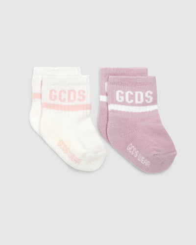 Gcds Logo band Two-Piece Socks Set: Unisex Accessories Lilac | GCDS