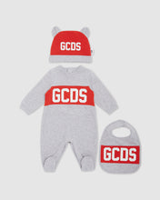 Load image into Gallery viewer, GCDS logo motif Three-piece Baby Gift Set: Unisex  Playsuits and Gift Set Grey | GCDS
