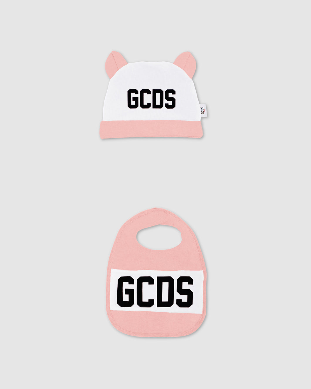 GCDS logo motif Two-piece Baby Gift Set: Unisex  Playsuits and Gift Set Pink | GCDS