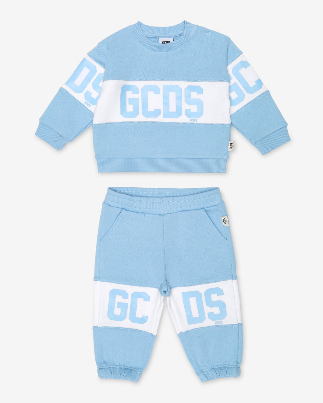 Baby Gcds Logo Band Tracksuit: Boy Tracksuits Angel Blue | GCDS
