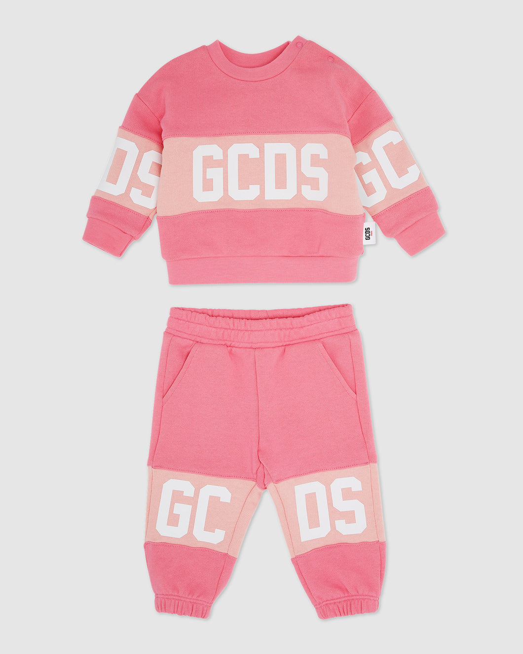 Baby GCDS logo motif tracksuit: Unisex  Hoodie and tracksuits  Cradle Pink | GCDS