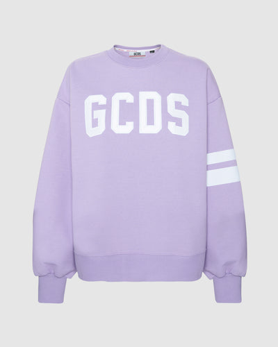 GCDS logo crewneck: Women Hoodies Lilac | GCDS